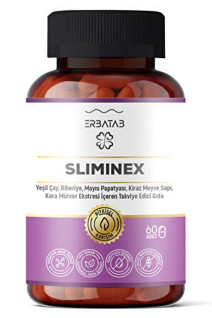 Erbatab Sliminex (Yeşilçay - Biberiye - Mayıs Papatyası - Kiraz Sapı Ekstresi) 60 Kapsül