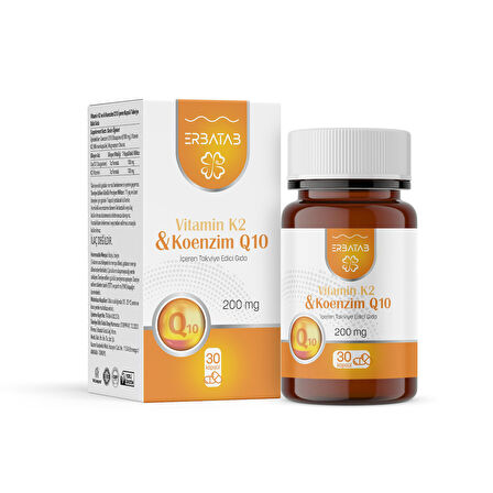 Erbatab Vitamin K2 ve Koenzim Q10 30 Kapsül