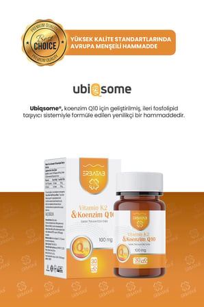 Erbatab Vitamin K2 ve Koenzim Q10 30 Kapsül