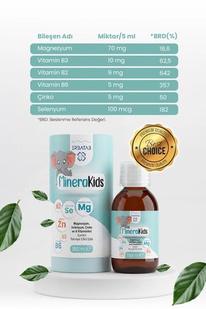 Erbatab Çocuk Multivitamin ( Magnezyum, Çinko, Sel