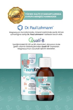 Erbatab Çocuk Multivitamin ( Magnezyum, Çinko, Sel