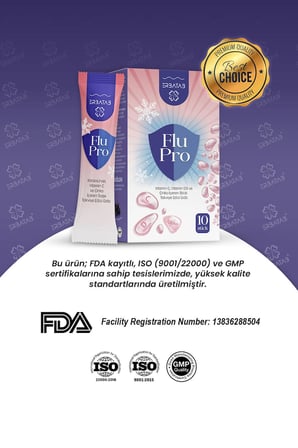 Erbatab Flu-Pro Vitamin C Vitamin D3  Çinko Ve Karamürver Ekstresi 10 Stick