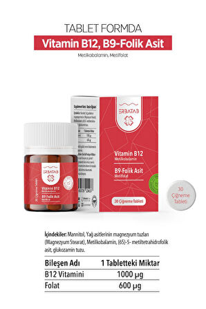 Erbatab Süper Avantaj Paketi ( D3K2, B12-B9, Magnezyum )