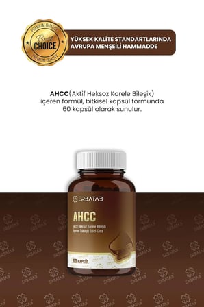 Erbatab AHCC Aktif Heksoz Korele Bileşik İçeren Takviye Edici Gıda
