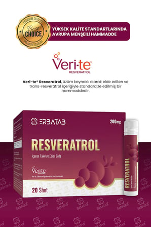 Erbatab Resveratrol Ve Karamürver Ekstraktı İçeren Takviye Edici Gıda 20 Shot 200mg
