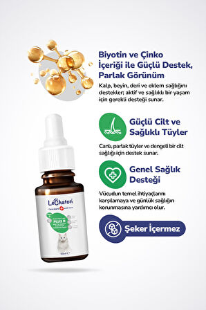 Kedi Tüy Döküm Dökülmesi Önleyici Engelleyici Damla Kediler Için Biyotin Multivitamin – 50ml