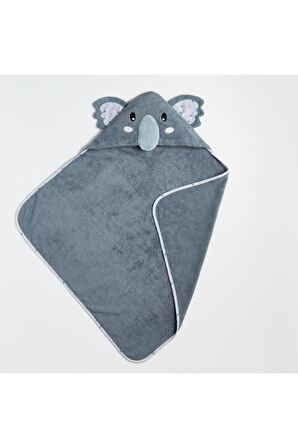 Gezenbebe Hero Karakterli Bebek Çocuk Kapüşonlu Havlu 75X80 Koala