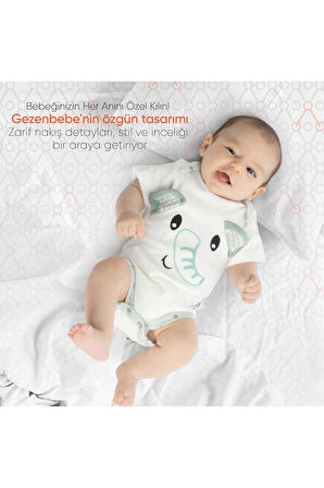 Gezenbebe Hero Bebekler İçin Nakışlı Kısa Kol Body