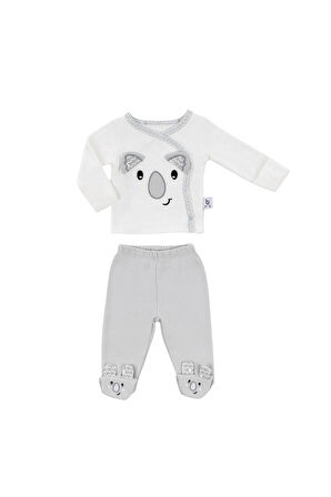 Gezenbebe Hero Bebekler İçin Nakışlı Zıbın ve Patikli Pantolon Set