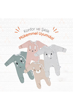 Gezenbebe Hero Uzun Kollu Nakışlı Bebek Tulumu