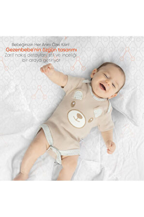 Gezenbebe Hero Bebekler İçin Nakışlı Kısa Kol Body
