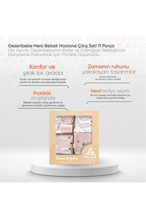 Gezenbebe Hero Bebek Hastane Çıkış Seti 11 Parça