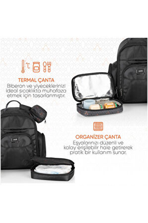 Gezenbebe Çok Fonksiyonlu Anne Baba ve Bebek Bakım Sırt Çantası