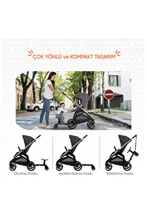 Gezenbebe Hero Bebek Arabaları İçin Oturaklı 2. Çocuk Aparatı