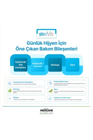 Medizane LookCare SteriVIS Hassas Göz Temizleme Mendili 10lu