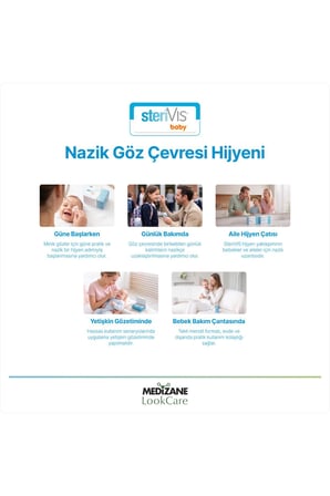 Medizane LookCare SteriVIS Baby Hassas Göz Temizleme Mendili 10lu