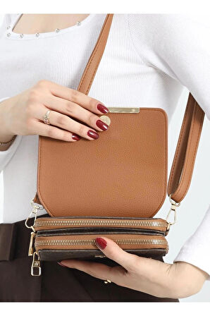 Armine Kadın Yeni Sezon Trend El ve Omuz Askılı Cüzdan Çanta 381