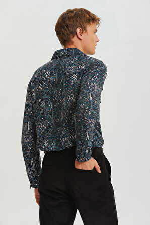 Rahat Kesim Fitilli Kadife Erkek Pantolon Siyah | S