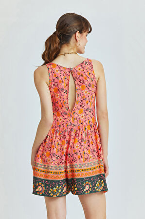 Salaş Mini Tulum Pembe | S/M