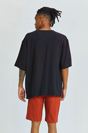 Oversize Erkek Gömlek Siyah | S