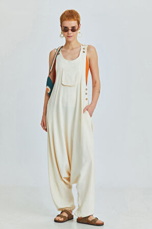 Otantik Şalvar Tulum Bej | M/L