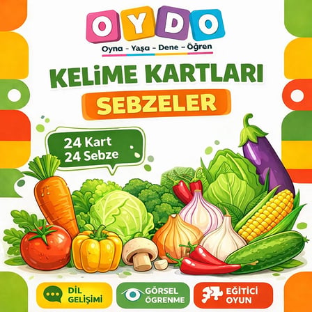 OYDO Kelime Kartları Sebzeler