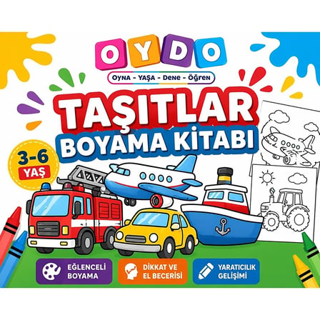 OYDO Örnekli Boyama Kitabı Taşıtlar