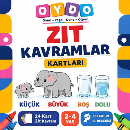 OYDO Kelime Kartları Zıt Kavramlar