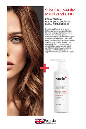 Veela Zor Şekillenen Saçlar Için Durulanmayan Şekillendirici Saç Kremi - Styling Effect Condition 9