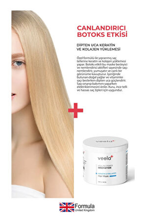 Yıpranmış Saçlar Için Kolajen Ve Keratin Bakım Maskesi - Keratin & Collagen Hair Mask
