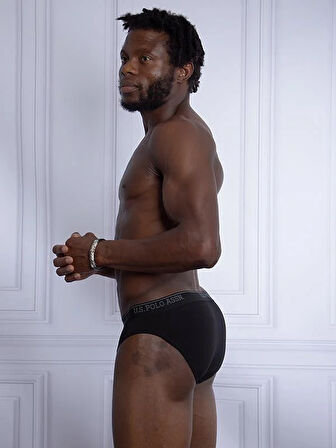 Us Polo Assn Pamuk 3'lü Erkek Slip- 83057-USP SİYAH