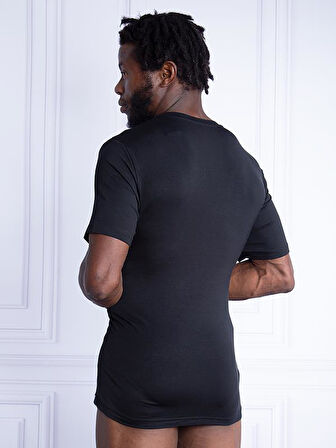BLACKSPADE Erkek T-shirt V Yaka Tender Cotton 9239 -BS SİYAH