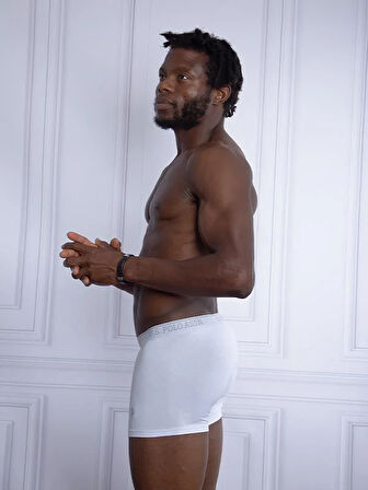 U.S. Polo Assn Pamuk 3 Lü Paket Erkek Boxer .80097-USP BEYAZ