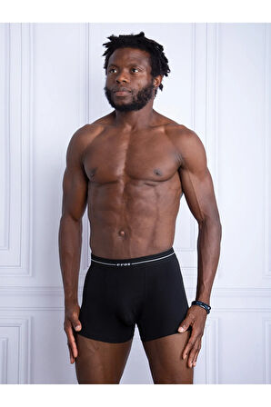 015 Erkek Compact 3'lü Ekonomik Paket Penye Boxer Siyah-lacivert-gri Renk