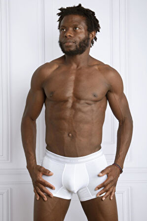 EROS Erkek Mikro Modal Kemerli Boxer 051-ERS BEYAZ