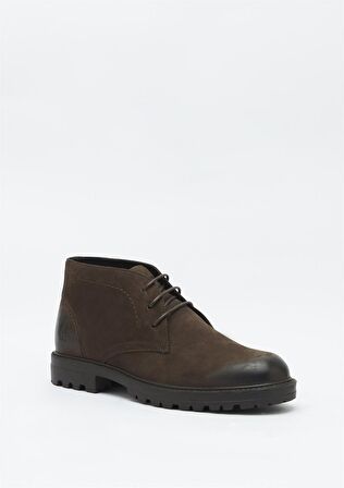 Hush Puppies Cobi Yuvarlak Burun Orta Topuk Bağcıklı Su Geçirmez Günlük Kahverengi Klasik Bot Nubuk