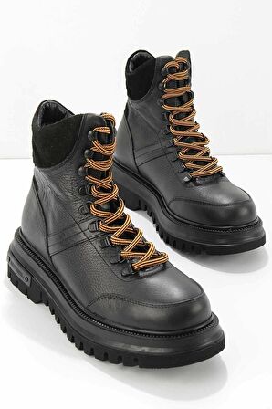 Black Hakiki Deri Erkek Bot & Bootie HD1777056403