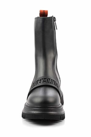 Black Hakiki Deri Kadın Bot & Bootie HD0777054903