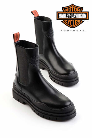 Black Hakiki Deri Kadın Bot & Bootie HD0777004803