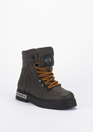 Melfi Kadın Kahverengi Baskılı Deri Bot