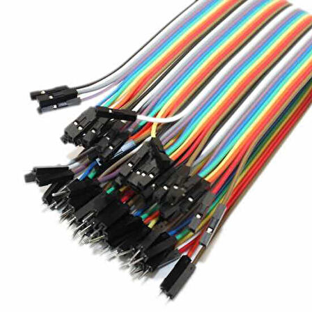 Robotistan 30 cm 40 Pin Ayrılabilen Dişi-Erkek M-F Jumper Kablo-300 mm