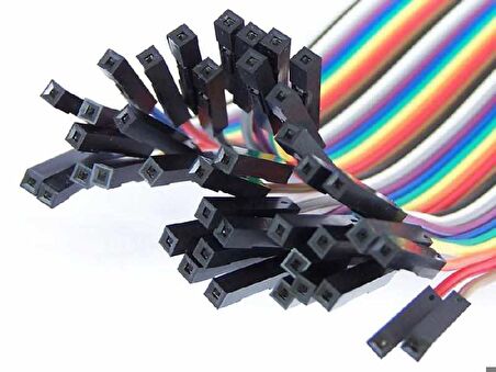 Robotistan 30 cm 40 Pin Ayrılabilen Dişi-Dişi F-F Jumper Kablo-300 mm
