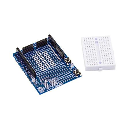 Robotistan Mini Breadboardlu Arduino UNO R3 Proto Shield Kiti