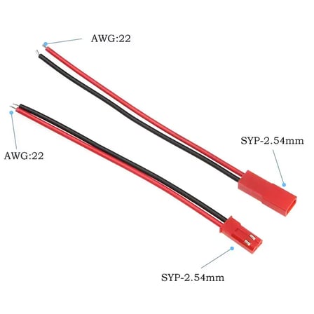 JST Kablolu Erkek Dişi Konnektör - 22AWG 15cm