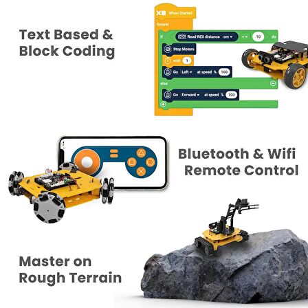 Robotistan REX Evolution Serisi Super Star Transformers - 8 in 1 Robot Kiti (mBlock5 ve Arduino IDE Uyumlu)  E-Kitap Hediyeli