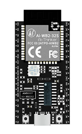 Ai-WB2-32S Wi-Fi Bluetooth Geliştirme Kartı