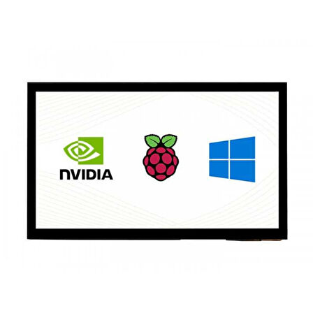 Raspberry Pi - Jetson Nano - PC için 10.1inç Kapasitif Dokunmatik LCD (E) Ekran Modülü - 1024×600 Piksel HDMI - IPS Tam Lamine Ekran