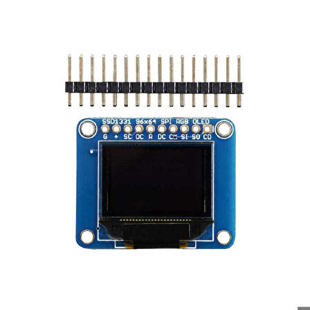 OLED Renkli 0.96 Inch Ekran Modülü SD Kartlı - OLED Breakout Board - 16-bit Color 0.96 Inch w/microSD holder