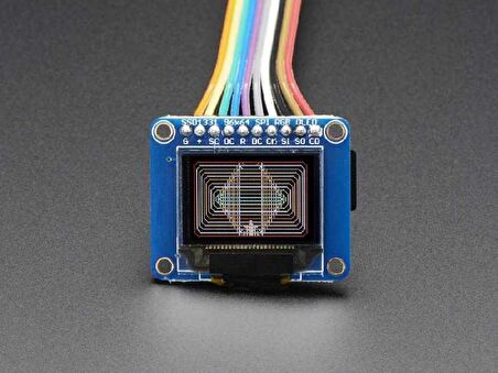 OLED Renkli 0.96 Inch Ekran Modülü SD Kartlı - OLED Breakout Board - 16-bit Color 0.96 Inch w/microSD holder