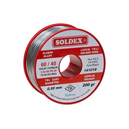 Soldex 0.5 mm 200 g Lehim Teli (%60 Sn / %40 Pb)